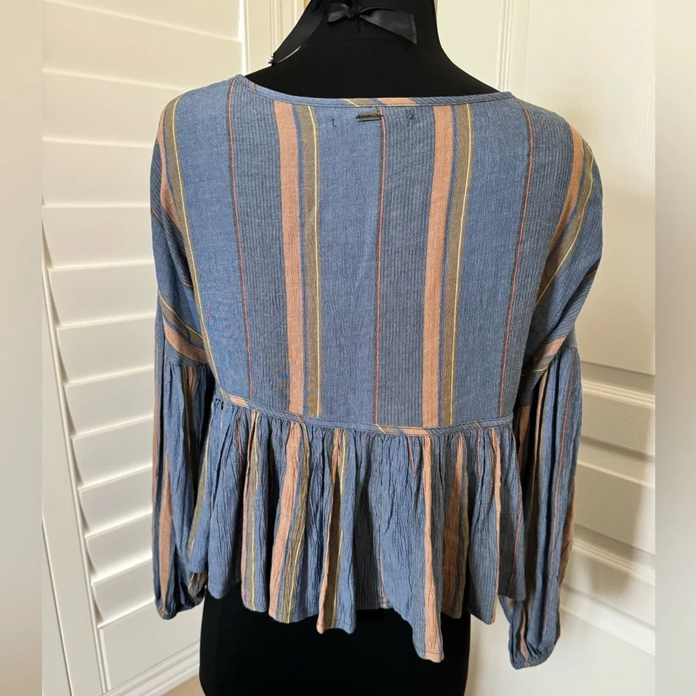 O'Neill | Women's Rosie Stripe Top Moss Green blue - Size XS - Picture 5 of 8